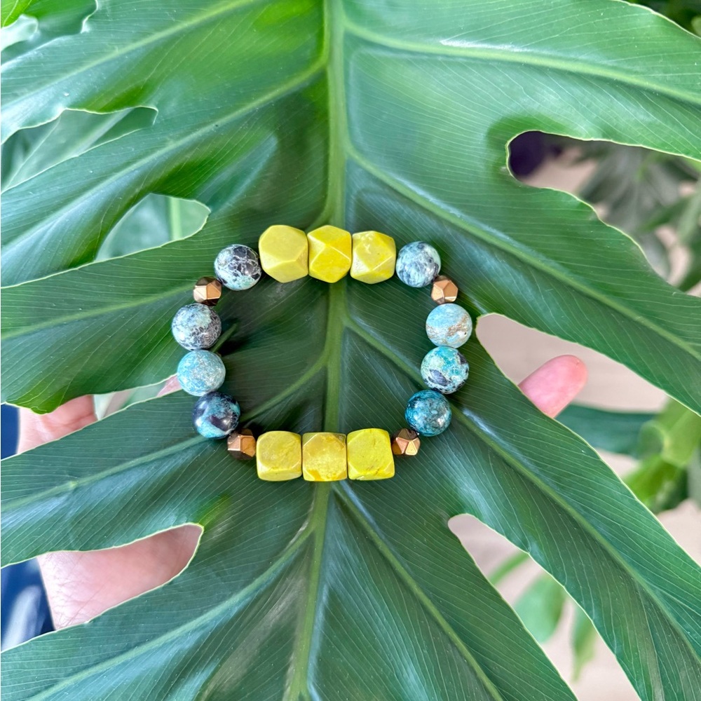 Earth Energy Bracelet – Serpentine, Hematite & Jasper (one) - Picture 4 of 5
